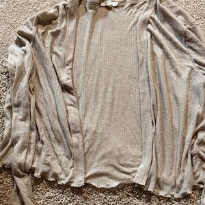 Light brown Open Front Cardigan